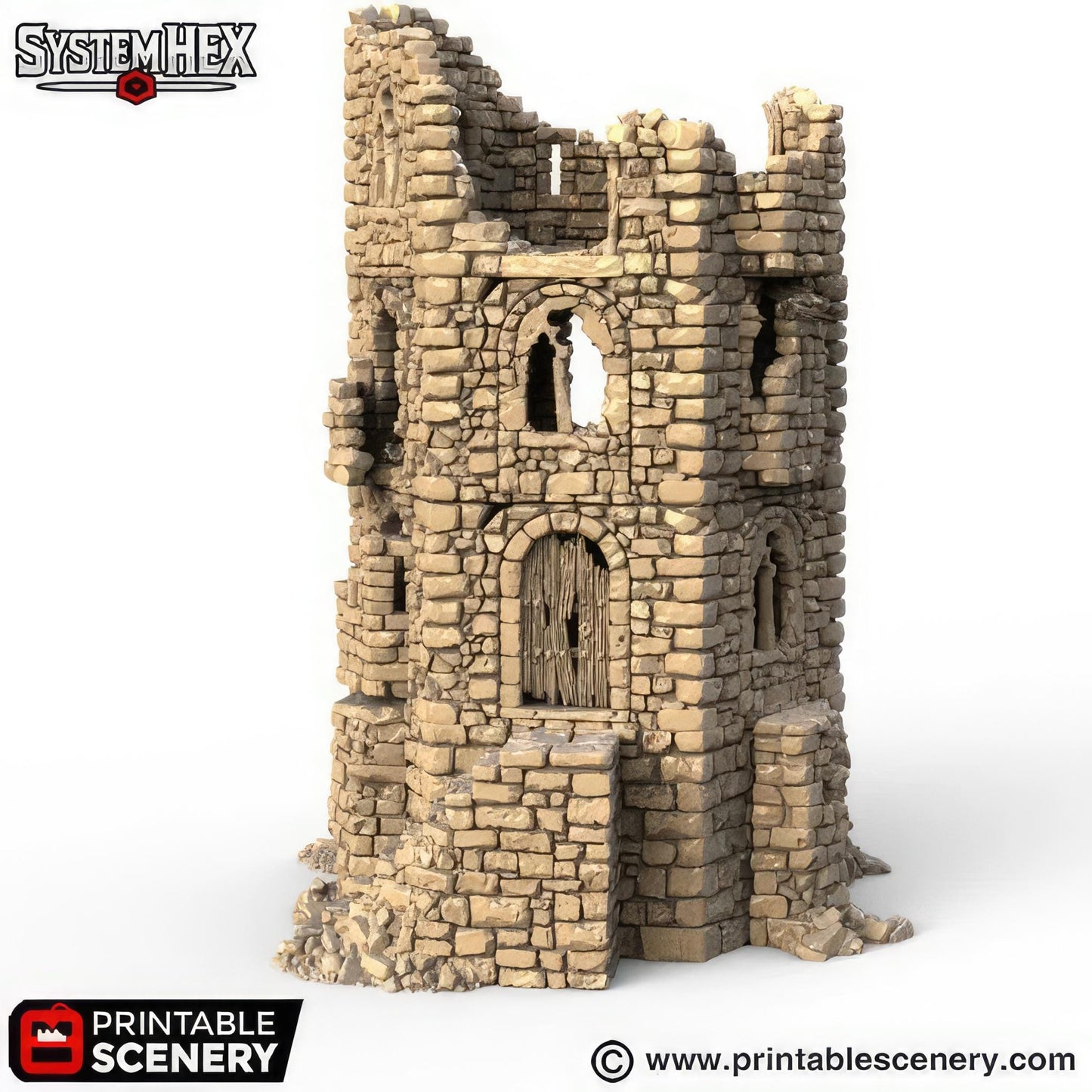 HEX Castle Ruined Keep Tower