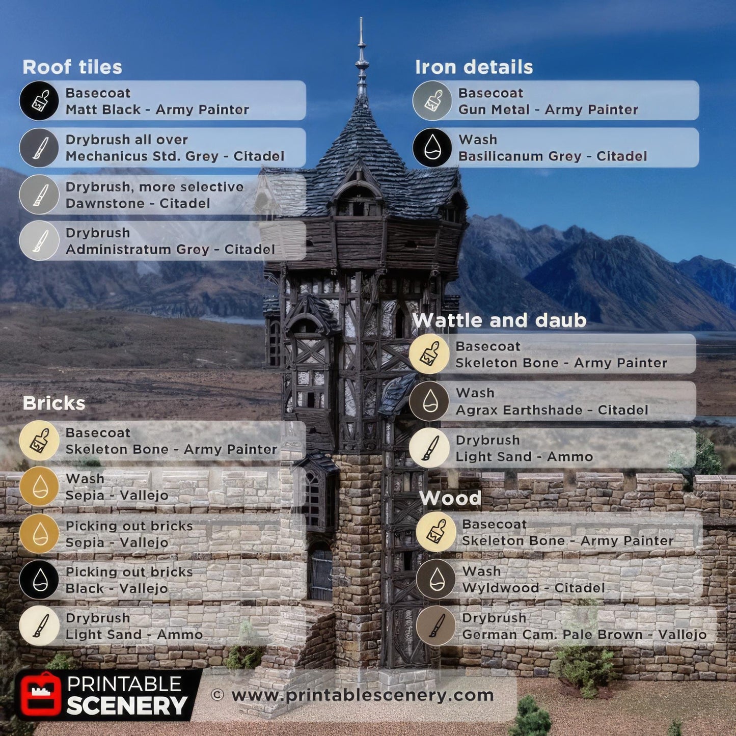 HEX Castle Wattle and Daub Tower