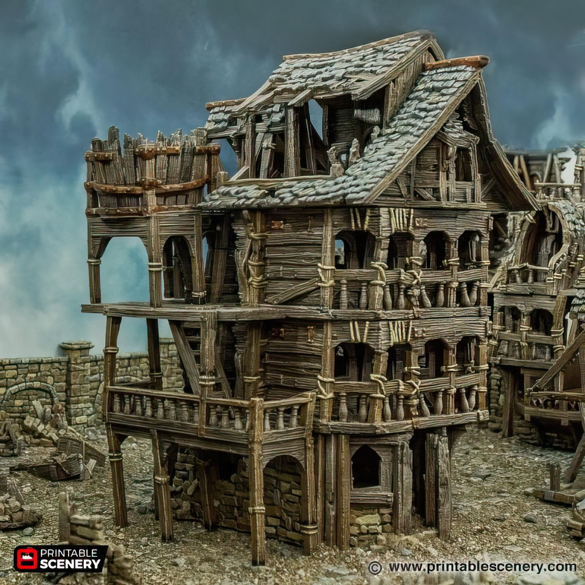 Ruined Tenement Building – Smiley Badgers