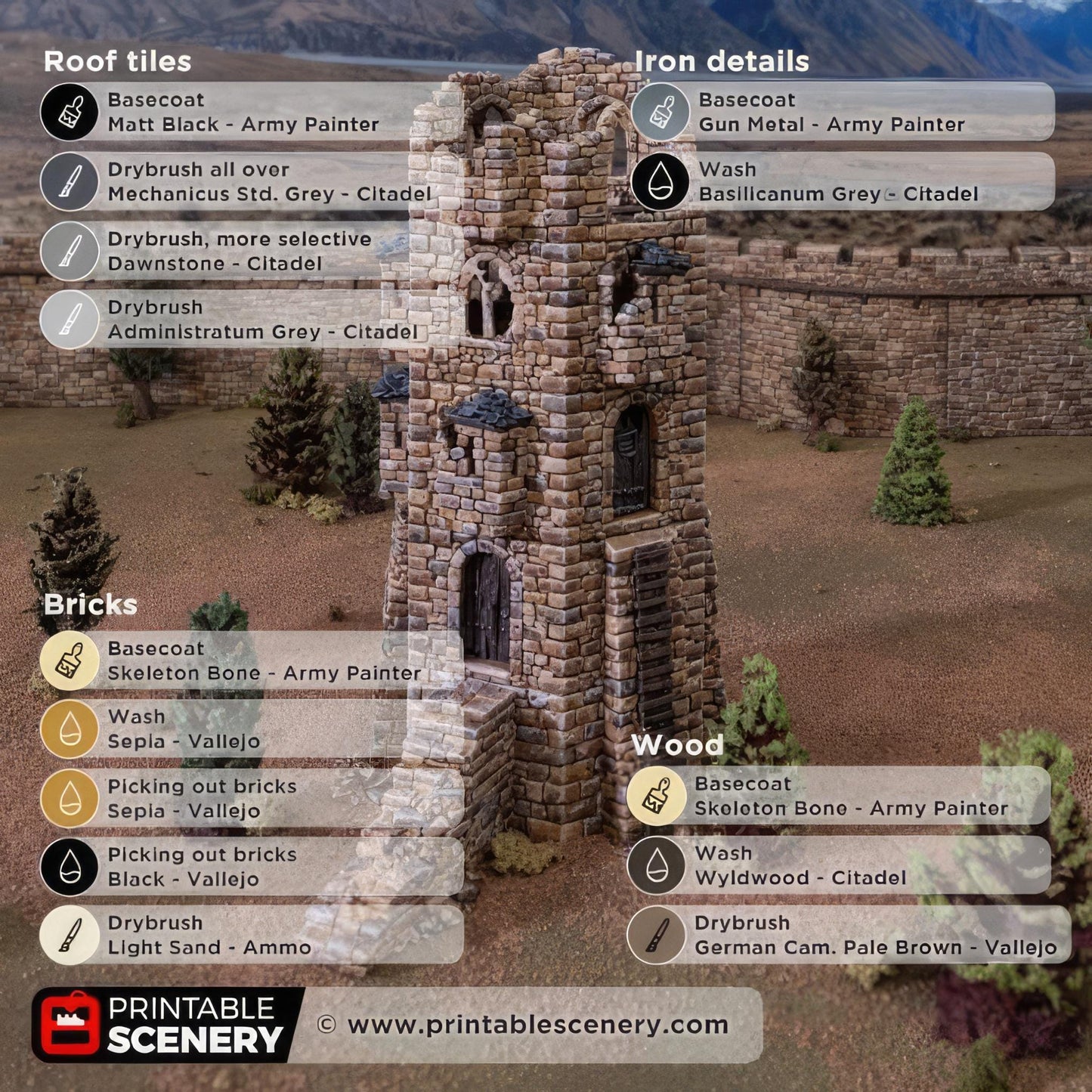 HEX Castle Ruined Keep Tower