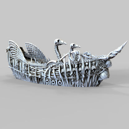 Undead Ship Tabletop Boat Vehicle Battle Large Fluyt Roleplaying Game Terrain Pirate Ocean Voyage Printable Scenery Fantasy RPG Wargaming