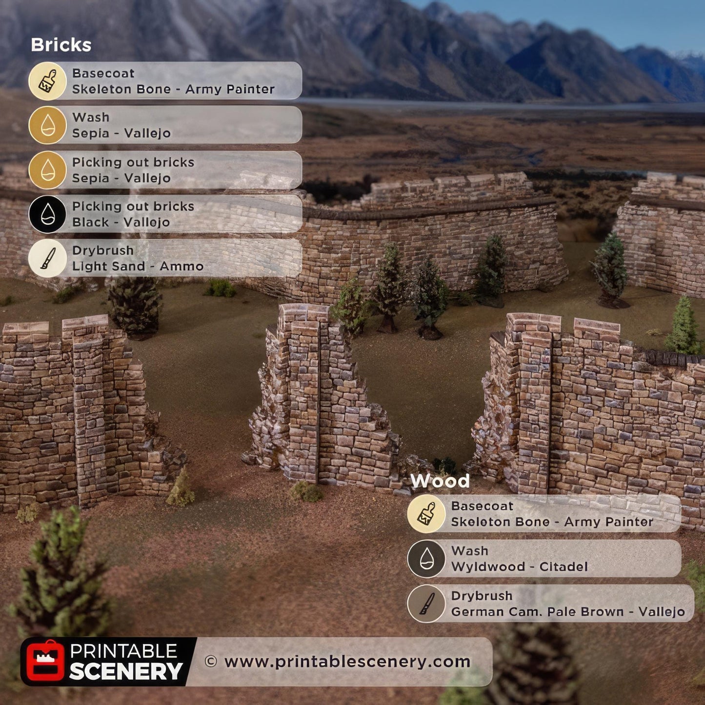 Ruined HEX Castle Walls